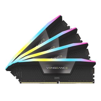 Corsair CMH192GX5M4B5200C38 VENGEANCE RGB 192GB (4x48GB) DDR5 5200MHz C38 1.25V XMP Desktop Memory Black