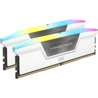 Corsair CMH32GX5M2B5600C36W Vengeance RGB 32GB (2x16GB) DDR5 UDIMM 5600MHz C36 1.25V Desktop Gaming Memory White