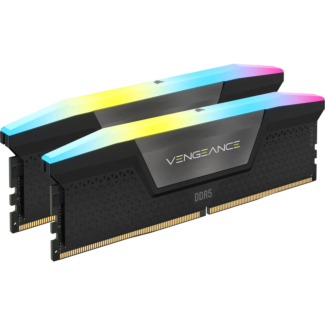 Corsair CMH32GX5M2B6000C40 Vengeance RGB 32GB (2x16GB) DDR5 UDIMM 6000MHz C40 1.35V Desktop Gaming Memory Black
