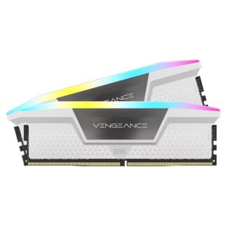 Corsair CMH32GX5M2B6400C36W Vengeance RGB 32GB (2x 16GB) DDR5 6400MHz C36 Desktop Memory White
