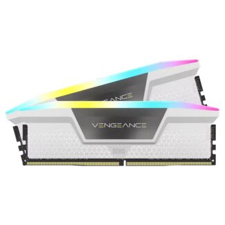 Corsair CMH32GX5M2E6000C36W VENGEANCE RGB DDR5 32GB (2x16GB) DDR5 6000MT/s CL36 XMP Memory Kit White