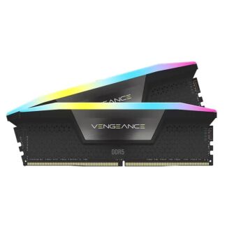 Corsair CMH64GX5M2B6000C40 VENGEANCE RGB DDR5 6000MT/s 64GB (2x32GB) DIMM Unbuffered 40-40-40-77 XMP 3.0 Black Memory Kit