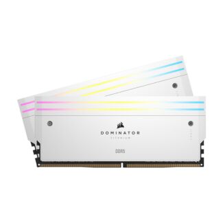 Corsair CMP32GX5M2X7000C34W Dominator Titanium 32GB (2 x 16GB) DDR5 7000MHz CL34 1.45V XMP Memory White