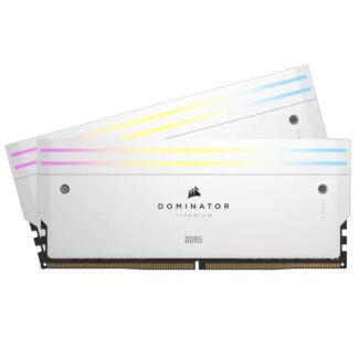 Corsair CMP64GX5M2B6000Z30W Dominator Titanium 64GB (2 x 32GB) DDR5 6000,Hz CL30-36-36-76 1.40V Intel XMP & AMD EXPO Memory White