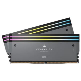 Corsair CMP96GX5M2B6000Z30 Dominator Titanium 96GB (2 x 48GB) DDR5 6000 CL30-36-36-76 1.40V AMD EXPO/XMP 3.0 Memory GREY