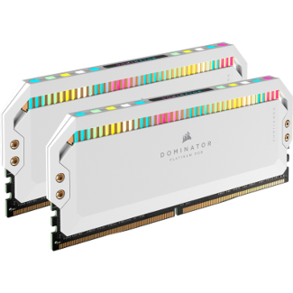 Corsair CMT32GX5M2B5600C36W Dominator Platinum RGB 32GB (2x16GB) DDR5 UDIMM 5600Mhz C36 1.25V White Desktop Memory