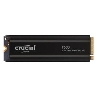 Crucial CT4000T500SSD5 T500 4TB PCIe Gen4 NVMe M.2 2280 SSD with Heatsink