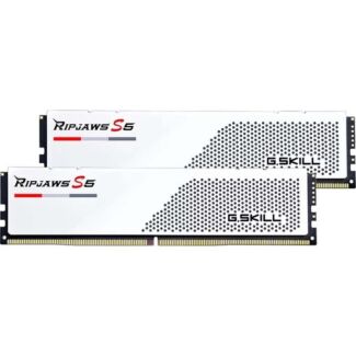 G.Skill F5-5600J3036D32GX2-RS5W RIPJAWS S5 64G KIT WHITE 2 x 32GB DDR5 5600MHz CL30-36-36-89 1.25V UDIMM Desktop Memory