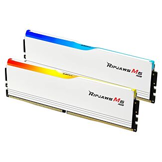 G.Skill F5-6000J3648D16GX2-RM5RW Ripjaws M5 RGB 32GB (2x 16GB) DDR5 6000Mhz CL36 Intel Desktop Memory White