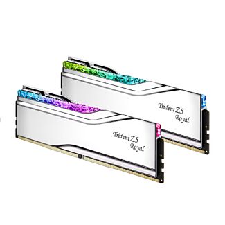 G.Skill F5-7600J3646G16GX2-TR5S Trident Z5 Royal RGB 32GB (2x 16GB) DDR5 7600MHz CL36 Desktop Memory Silver