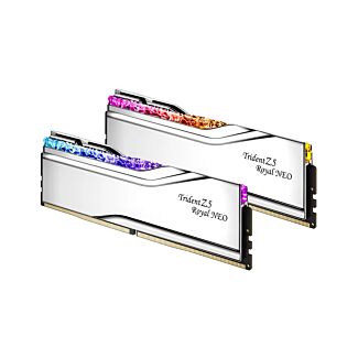 G.Skill F5-8000J3848H16GX2-TR5NS Trident Z5 Royal Neo RGB 32GB (2x 16GB) DDR5 8000MHz CL38 AMD Desktop Memory Silver