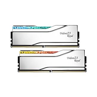 G.Skill F5-8000J4048F24GX2-TR5S Trident Z5 Royal RGB 48GB (2x 24GB) DDR5 8000MHz CL40 Desktop Memory Silver
