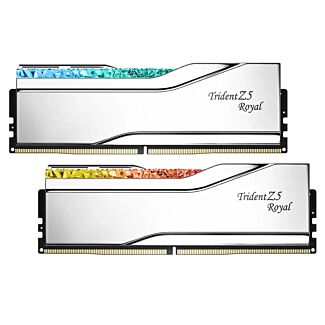 G.Skill F5-8400J4052G24GX2-TR5S Trident Z5 Royal RGB 48GB (2x 24GB) DDR5 8400MHz CL40 Desktop Memory Silver