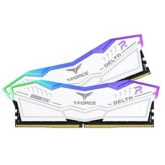 Team FF4D532G6000HC38ADC01 T-Force Delta RGB 32GB (2x 16GB) DDR5 6000MHz CL38 Desktop Memory White