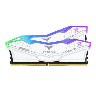 Team FF4D532G6400HC32ADC01 T-Force Delta RGB 32GB (2x16GB) 6400MHz CL32 DDR5 Desktop Memory White