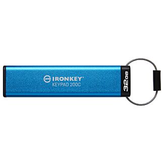 Kingston IKKP200C/32GB IronKey Keypad 200C Encrypted USB-C Flash Drive 32GB