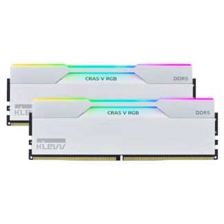 KLEVV KD5AGUA80-60A300J CRAS V RGB 32GB (2x 16GB) DDR5 6000MHz C30 Desktop Memory White