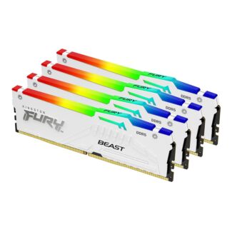 Kingston KF556C40BWAK4-128 FURY Beast RGB 128GB (4x 32GB) DDR5 5600MHz Desktop Memory White