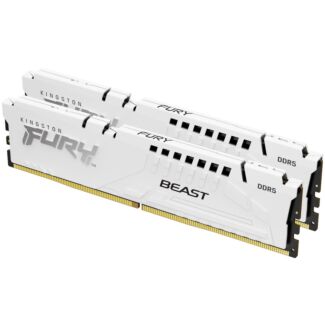 Kingston KF556C40BWK2-32 Fury Beast 32GB (2 x 16GB) XMP DDR5 5600MHz CL40 Desktop Memory Kit White
