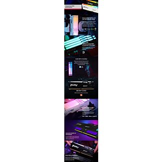 Kingston KF560C36BBEAK2-16 16GB (2x8GB) DDR5 6000MT/s CL36 DIMM FURY Beast RGB EXPO Desktop Memory Kit