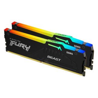 Kingston KF560C36BBEAK2-64 FURY Beast RGB 64GB (2x 32GB) DDR5 6000MHz Desktop Memory Black