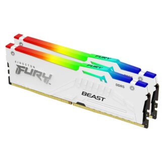 Kingston KF560C36BWE2AK2-32 FURY Beast RGB White 32GB (2 x 16GB) 6000MHz DDR5 CL36 Desktop Memory Kit