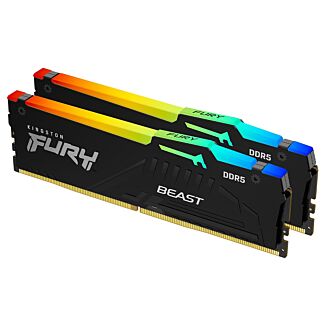 Kingston KF560C40BBAK2-64 Fury Beast RGB 64GB (2x32GB) 6000MT/s CL40 Black RGB Memory Kit