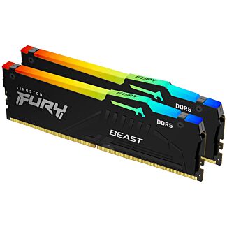 Kingston KF564C32BBEAK2-32 Fury Beast 32GB (2x16GB) DDR5 6400MT/s CL32 DIMM RGB EXPO Memory