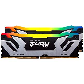 Kingston KF584CU40RSAK2-48 Fury Renegade RGB Silver 48GB (2x24GB) DDR5 8400MT/s CL40 CUDIMM RGB Memory Silver XMP