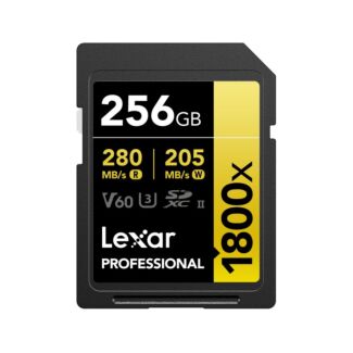 Lexar LSD1800256G-BNNNG 256GB Professional 1800x SDXC UHS-II Gold Series Memory Card