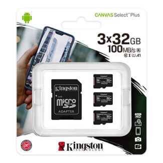 Kingston SDCS2/32GB-3P1A Canvas Select Plus microSD Memory Card 32GB - 3 Pack