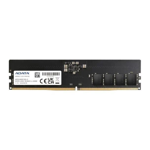 ADATA AD5U480016G-S 16GB (1x 16GB) DDR5 4800MHz UDIMM Memory