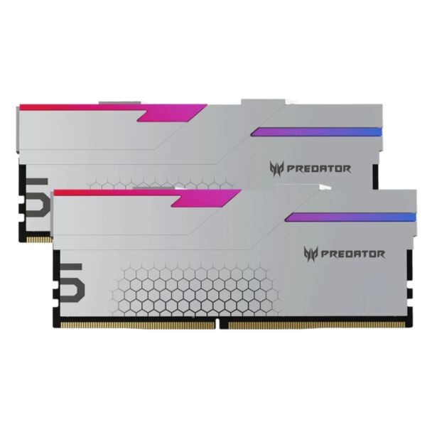 Predator BL.9BWWR.392 Hermes RGB 32GB (2x 16GB) DDR5 6400MHz CL32 Desktop Memory - Sliver