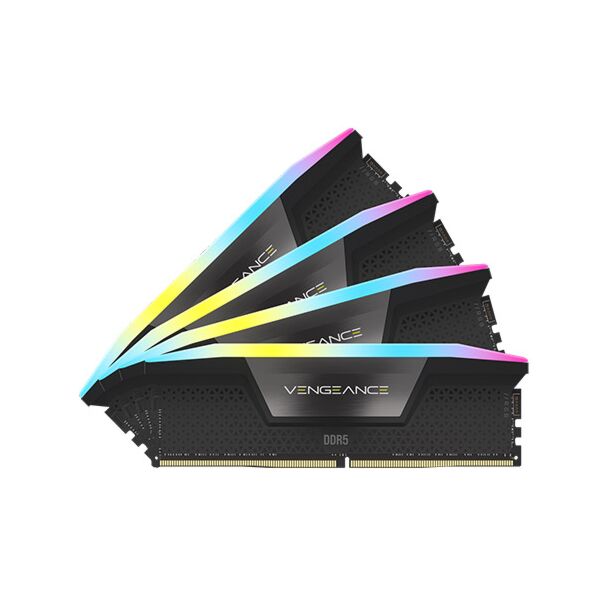 Corsair CMH192GX5M4B5200C38 VENGEANCE RGB 192GB (4x48GB) DDR5 5200MHz C38 1.25V XMP Desktop Memory Black
