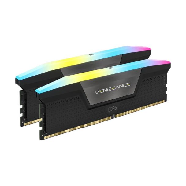 Corsair CMH32GX5M2B6200C36 Vengeance RGB 32GB (2x16GB) DDR5 UDIMM 6200MHz C36 1.3V Desktop Gaming Memory Black