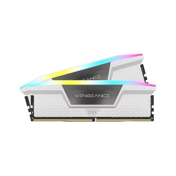 Corsair CMH32GX5M2B6400C36W Vengeance RGB 32GB (2x 16GB) DDR5 6400MHz C36 Desktop Memory White