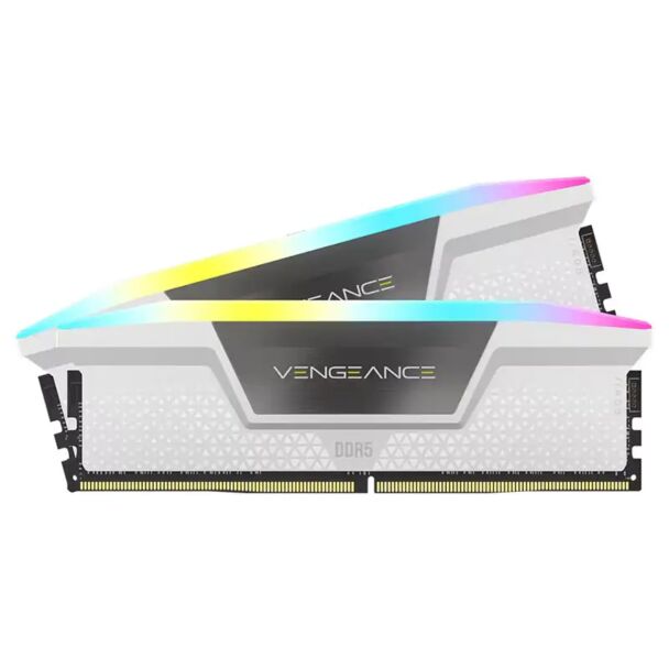 Corsair CMH32GX5M2E6000C36W VENGEANCE RGB DDR5 32GB (2x16GB) DDR5 6000MT/s CL36 XMP Memory Kit White