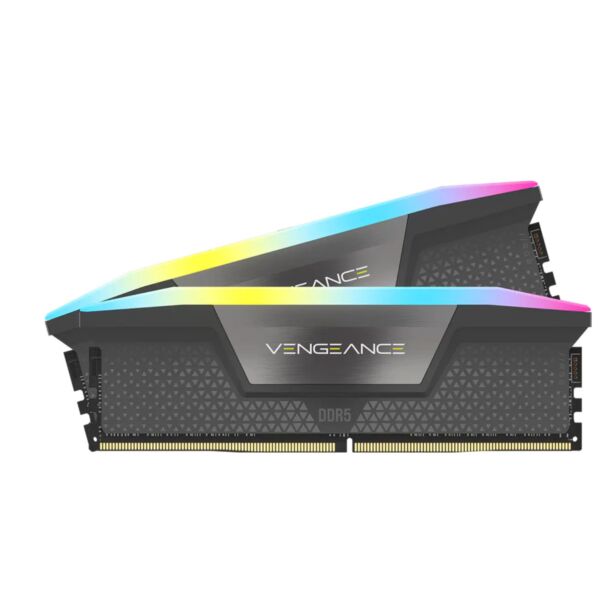 Corsair CMH64GX5M2B6000Z30 Vengeance RGB 64GB (2 x 32GB) DDR5 6000MHz C30 AMD Desktop Memory Grey