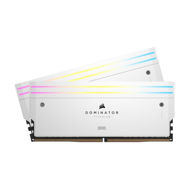 Corsair CMP32GX5M2X7000C34W Dominator Titanium 32GB (2 x 16GB) DDR5 7000MHz CL34 1.45V XMP Memory White