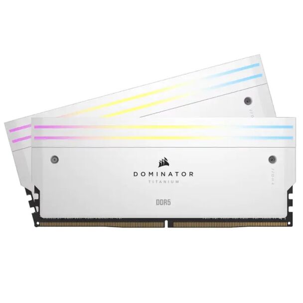 Corsair CMP64GX5M2B6000Z30W Dominator Titanium 64GB (2 x 32GB) DDR5 6000,Hz CL30-36-36-76 1.40V Intel XMP & AMD EXPO Memory White