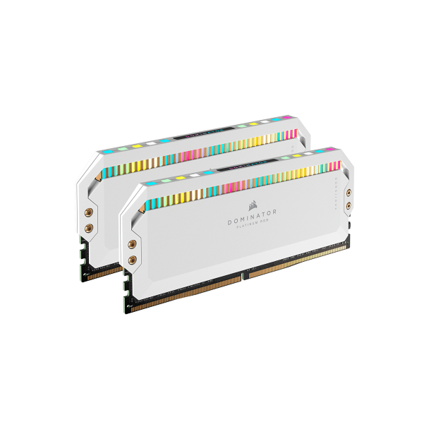Corsair CMT32GX5M2B5600C36W Dominator Platinum RGB 32GB (2x16GB) DDR5 UDIMM 5600Mhz C36 1.25V White Desktop Memory
