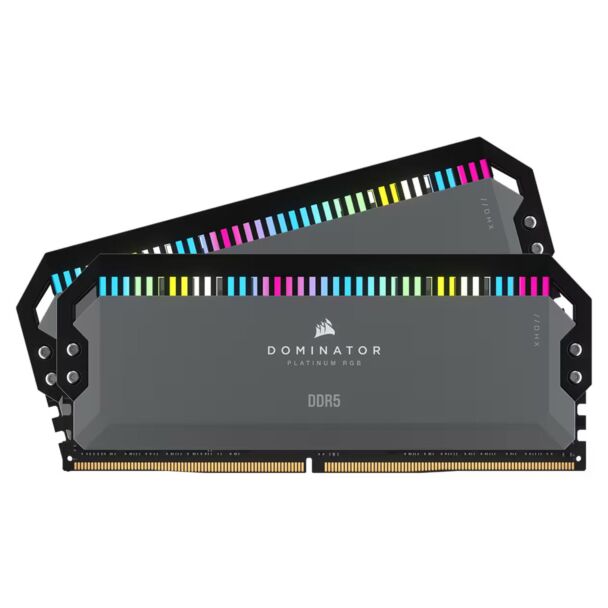 Corsair CMT32GX5M2B6000Z30K Dominator Platinum RGB 32GB (2x16GB) DDR5 6000Mhz Desktop Memory Grey