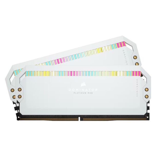 Corsair CMT32GX5M2X6200C36W DOMINATOR PLATINUM DDR5 RGB 6200MT/s 32GB (2x16GB) Gaming Memory Kit White