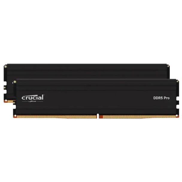 Crucial CP2K32G56C46U5 Pro 64GB (2X32GB) DDR5 5600MHz CL46 Desktop Memory Kit with Heatsink