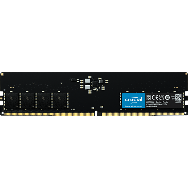 Crucial CT16G48C40U5 16GB (1x16GB) DDR5 UDIMM 4800MHz CL40 Desktop PC Memory