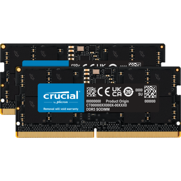 Crucial CT2K16G48C40S5 32GB (16GBx2 Kit) 4800Mhz DDR5 Notebook Memory