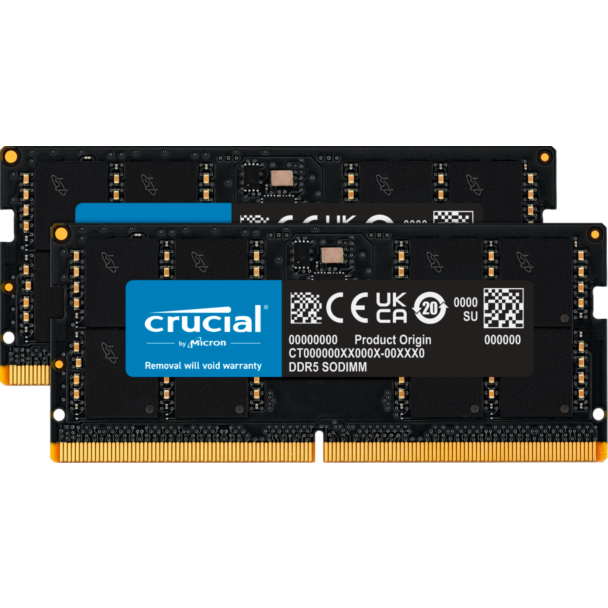 Crucial CT2K32G48C40S5 64GB (32GBx2 Kit) 4800Mhz DDR5 Notebook Memory