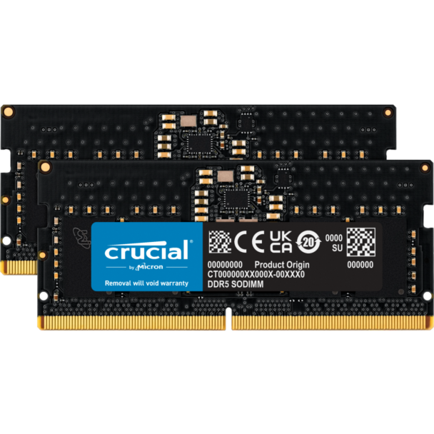 Crucial CT2K8G48C40S5 16GB (8GBx2 Kit) 4800Mhz DDR5 Notebook Memory