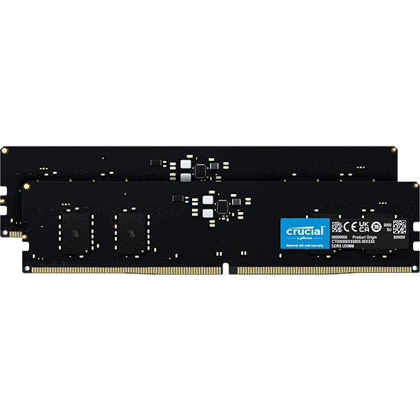 Crucial CT2K8G48C40U5 16GB (2x8GB) DDR5 UDIMM 4800MHz CL40 Desktop PC Memory