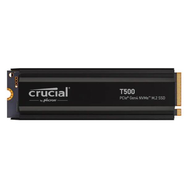 Crucial CT4000T500SSD5 T500 4TB PCIe Gen4 NVMe M.2 2280 SSD with Heatsink